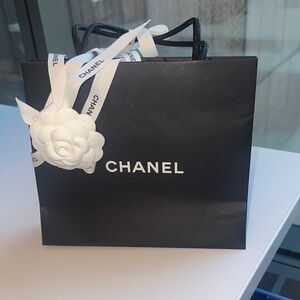 Chanel Black Bag with White Accents